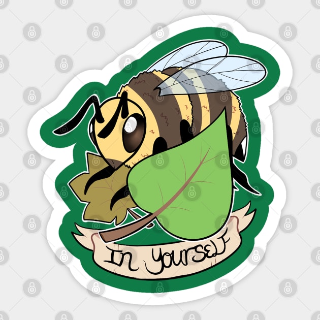 Beeleaf in Yourself Sticker by itsaaudraw